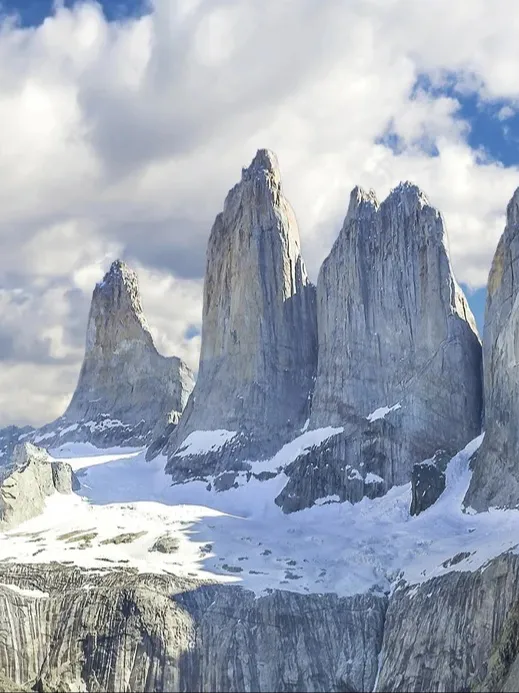 Base Torres Lookout with Torres del Paine mountains in the background
